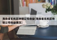 海南省玄机区块链公司收益[海南省玄机区块链公司收益情况]