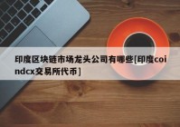 印度区块链市场龙头公司有哪些[印度coindcx交易所代币]