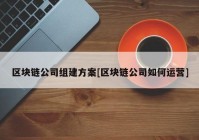 区块链公司组建方案[区块链公司如何运营]